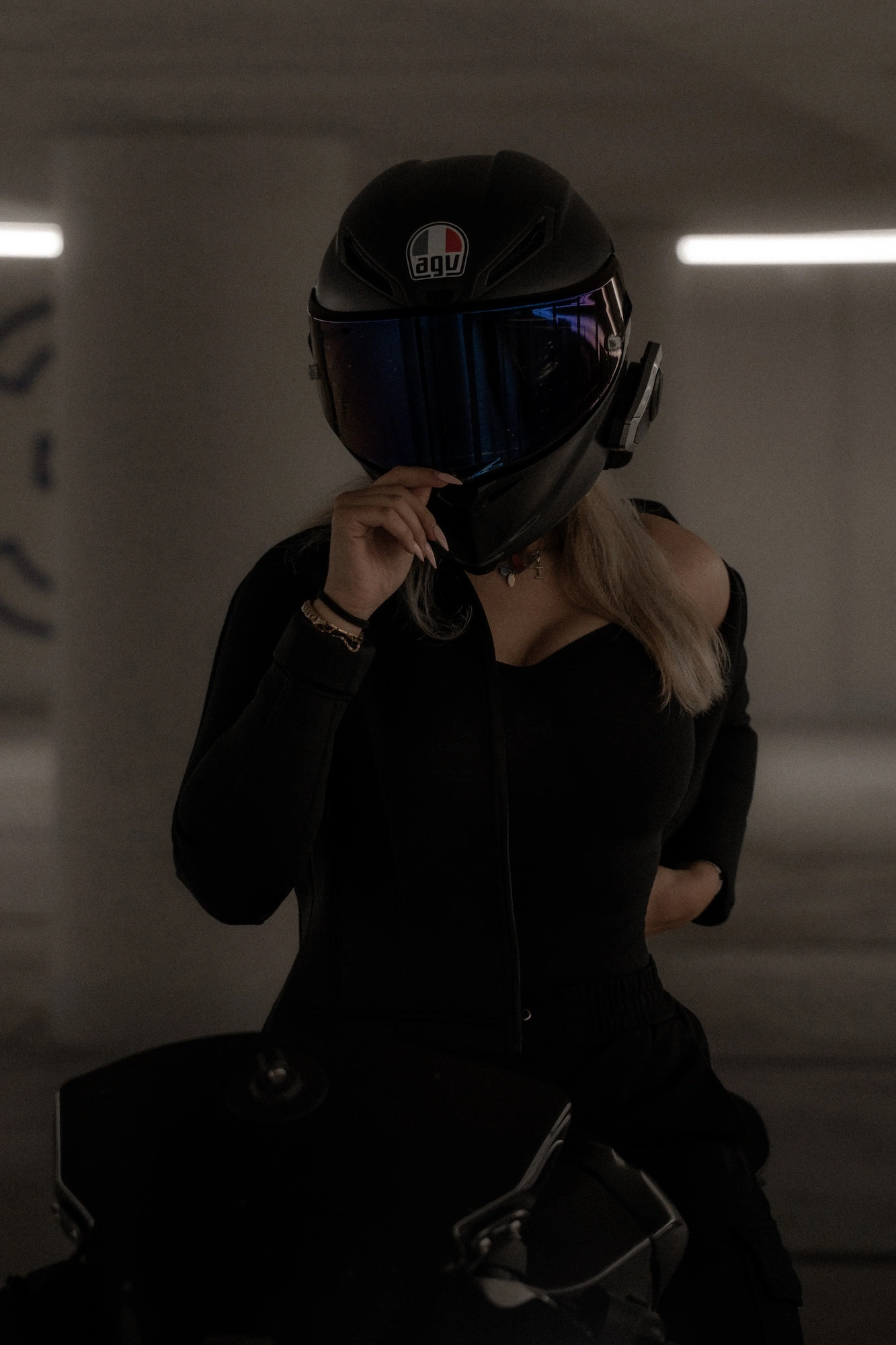 Motorrad in der Garage