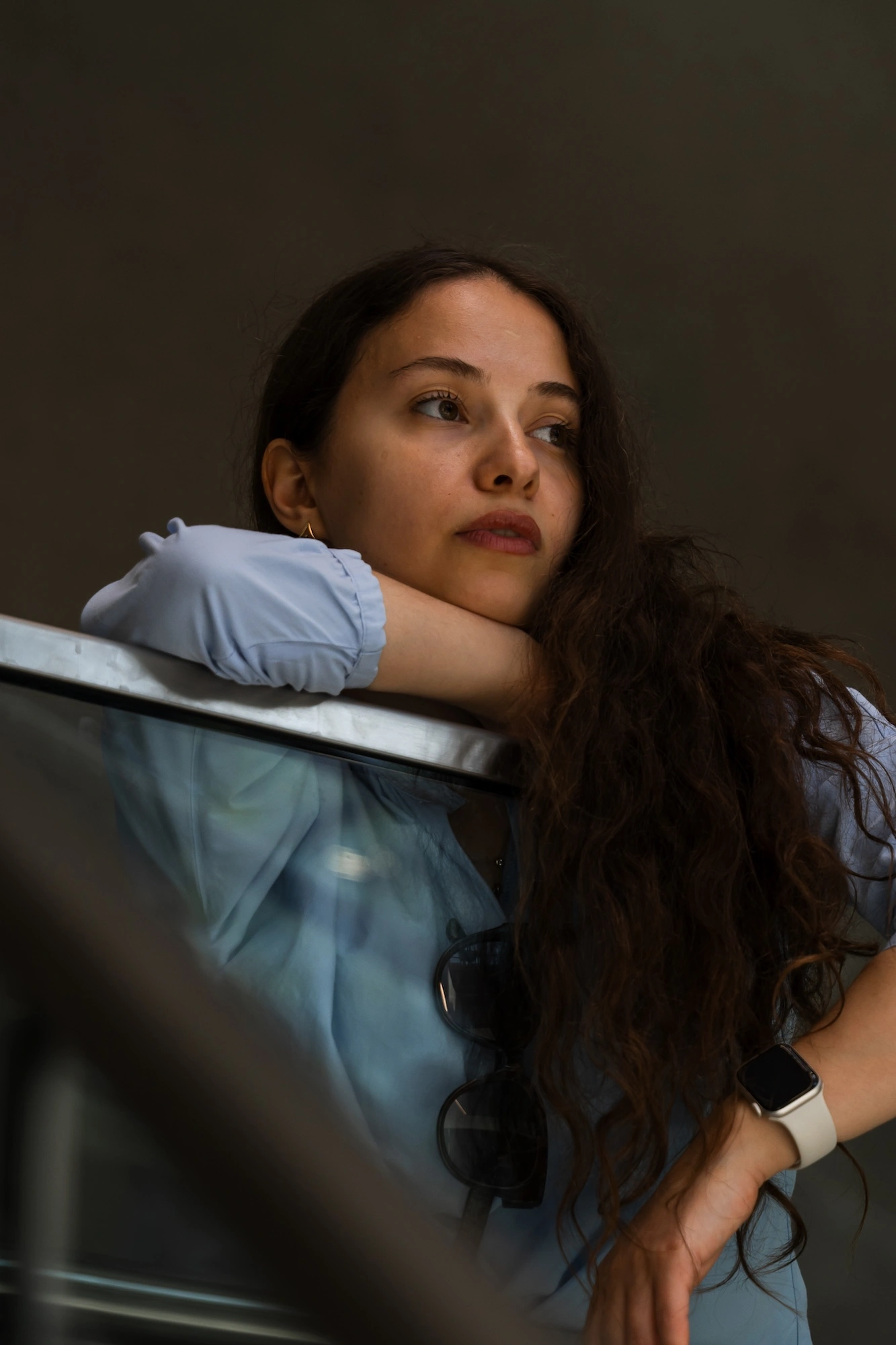 Model im Treppenhaus