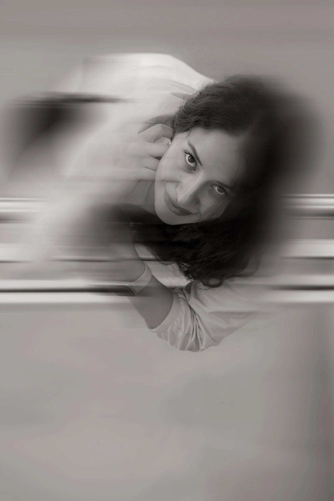 Model im Treppenhaus